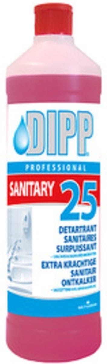 DIPP 25 Extra Krachtige Sanitair Ontkalker - Professioneel gebruik - 1 L - Prijs per stuk