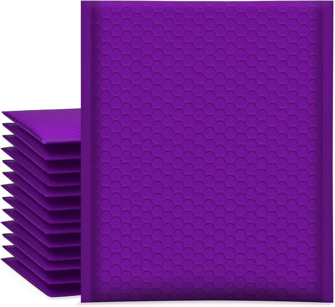 Paarse Poly Bubbelfolie Enveloppen Zelfsluitend - 25 Stuks