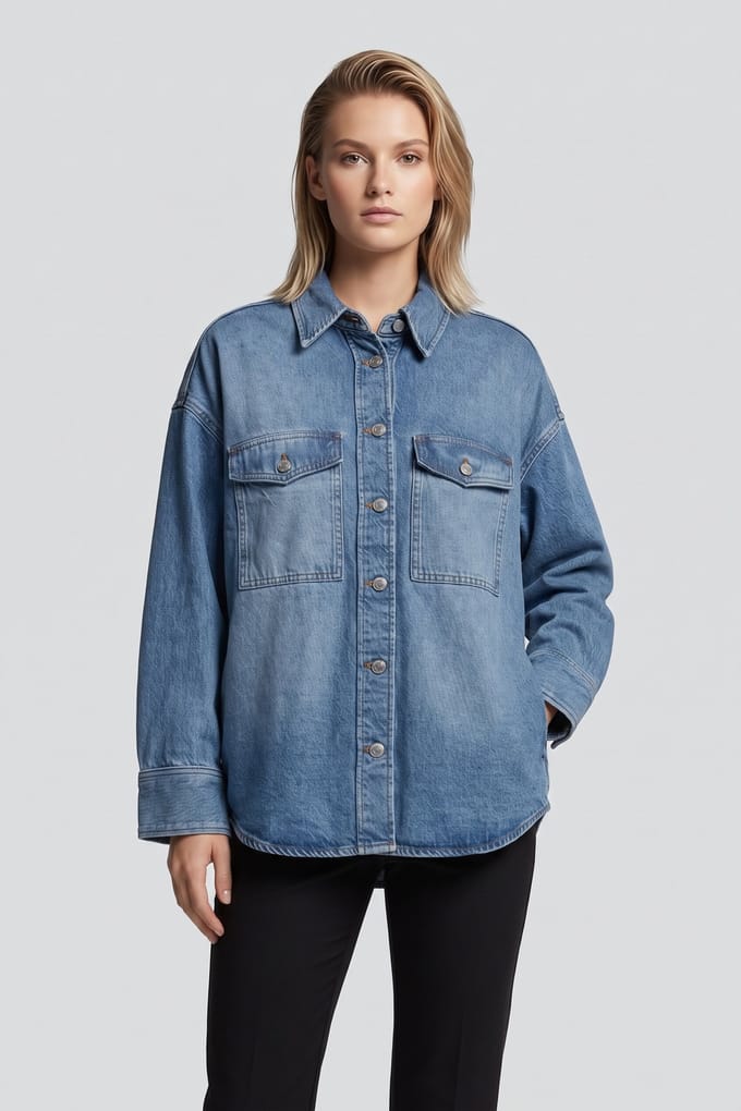ARKET Hockey Denim Shirt Blue Taglia: 32 | Magliette intime Outlet | Donna | Blu