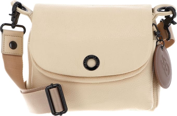 MANDARINA DUCK Leren Schoudertas Mellow Leather Crossover Bag Macadamia Beige