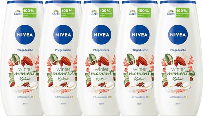 NIVEA Douchecrème - Wintermoment Cacao - 5 x 250 ml