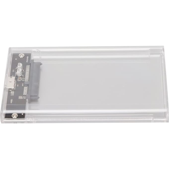 Behuizing voor harde schijf USB 3.0 SATA Harde schijf behuizing Geschikt voor 2,5 inch 79,5 mm SATA-interface transparant