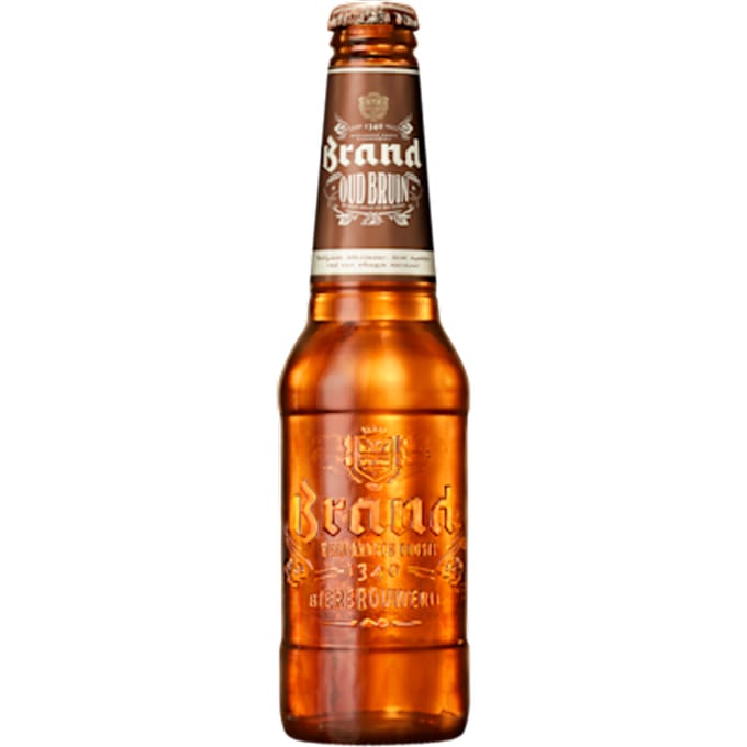 Oud bruin bier fles
