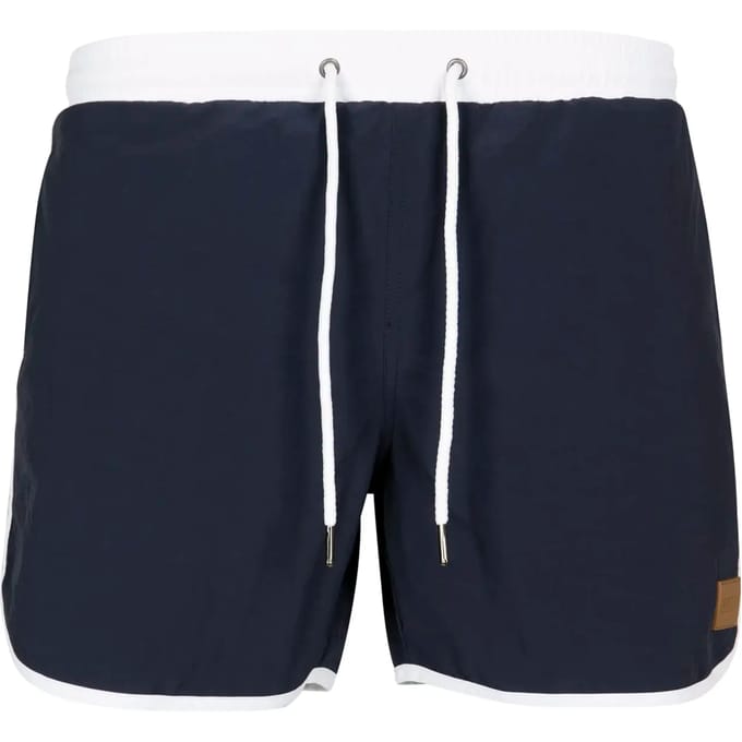 Urban Classics - Retro Zwemshorts - 3XL - Blauw/Wit