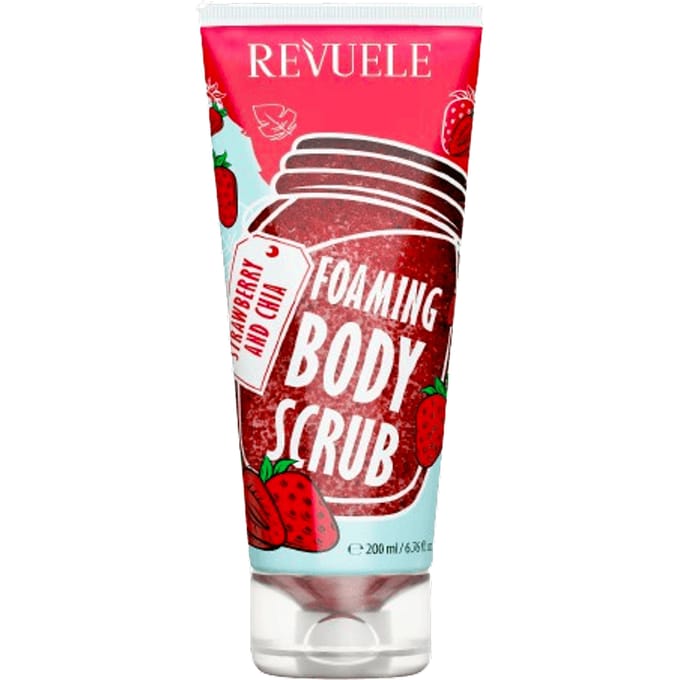 Revuele Foaming Body Scrub Strawberry And Chia 200 ml