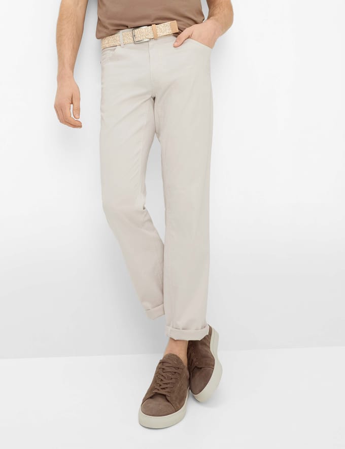 Brax Heren Jeans  Style COOPER SAND, lichtbeige, maat 48/34