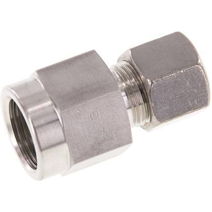 10S & G1/2'' RVS Rechte Knelfitting Binnendraad voor manometers 450bar ISO 8434-1