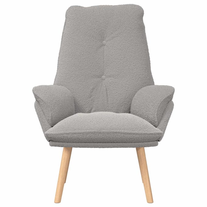 vidaXL - Fauteuil - Lichtgrijs - 69 - x - 74 - x - 93 - cm - Sherpa - Stof