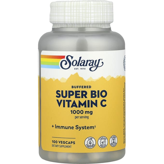 Gebufferd Super Bio Vitamine C, 1.000 mg, 100 Vegetarische Capsules (500 mg per capsule)