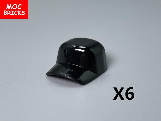 6 stuks MOC Stenen Pet Petten Hoed Ideaal Voor 4cm Figuur Bouwstenen Component Assemblages Deeltjes Speelgoed voor Kinderen