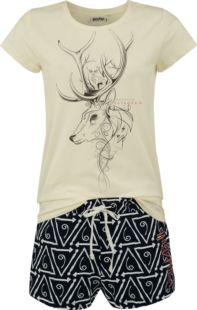 Harry Potter Pyjama - Patronus - S tot 3XL - voor Vrouwen - meerkleurig