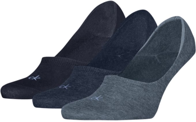 Calvin Klein Footies Mid Cut Heren 3-Pack Denim