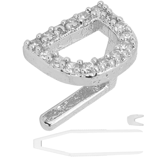 Plateren Engelse Letter D Beugel Cosplay Halloween Feest Tanddecoratie SieradenZilver zilver
