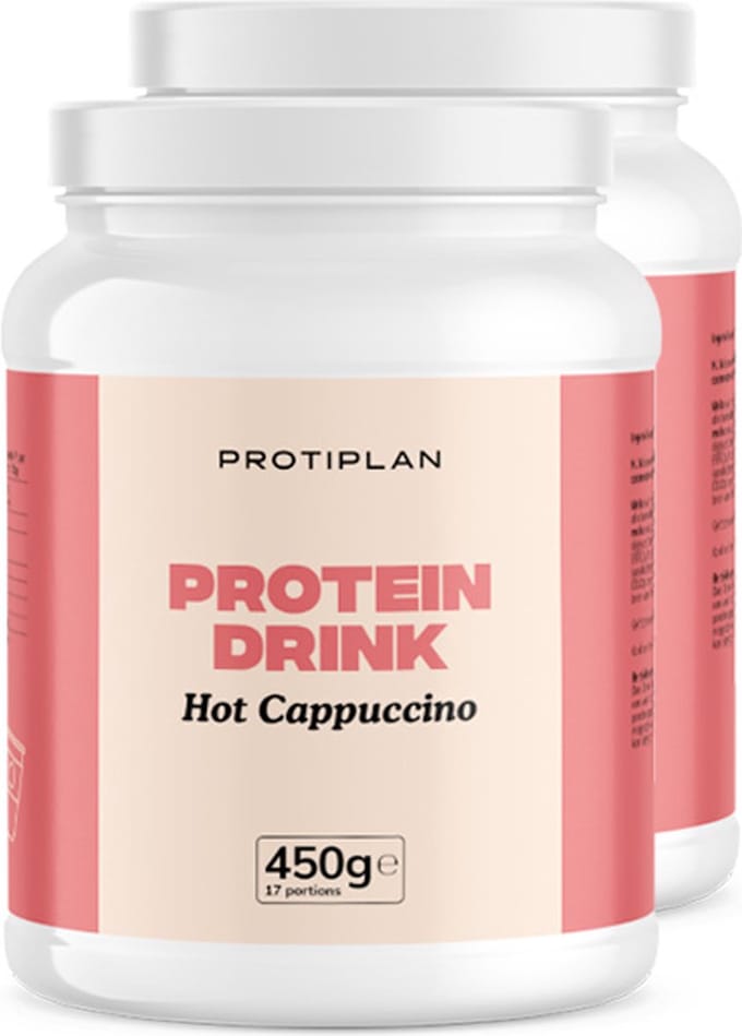 Protiplan - Voordeelpot Warme Cappuccino Drank - 2 stuks - 2 x 450 g - Low carb - Eiwitrijk