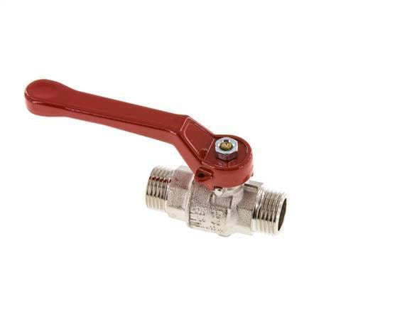 G 1/2 inch Buitendraad 2-Weg Messing Kogelkraan - BL2BN-M-MM-012