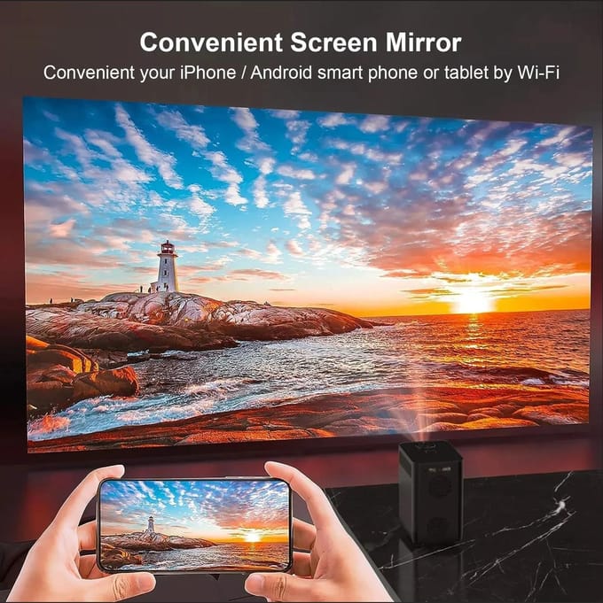 S30 MAX HONGTOP Mini projecteur portable intelligent Home Cinéma 1080P Projecteur portable Projecteurs Android with EU Plug blanc