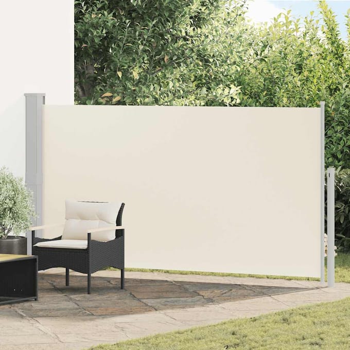 vidaXL - Tuinscherm - uittrekbaar - 170x300 - cm - crème