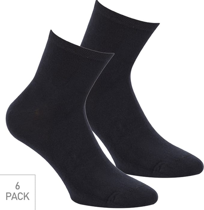 Boru Bamboo - 6-Pack - Quarter Sokken - Bamboe - Naadloos - Heren / Dames - marine - 40-46 - 2302
