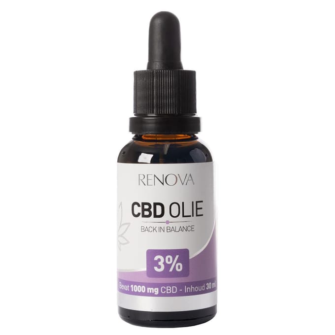 Renova CBD olie 3% 30ml - 1000mg CBD - cannabidiol - hennepolie