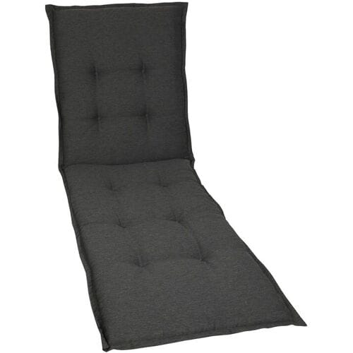 GO-DE Textil Tuinkussen (Stoelkussen voor een ligbed, Antraciet)