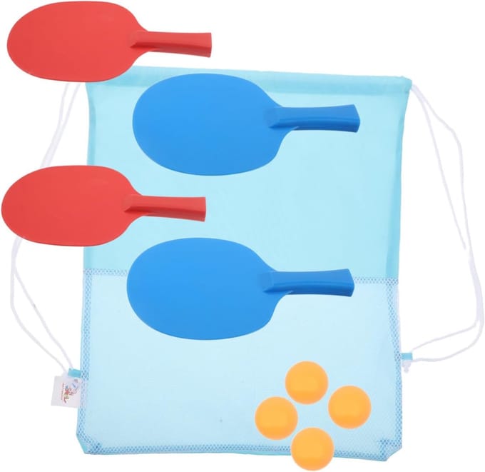 Kinder Tafeltennis Set - Pingpong Rackets - Beginners Training - Ergonomisch Ontwerp - 23 x 13.5 cm - Diverse Kleuren