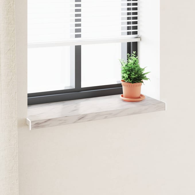 vidaXL - Raamdorpel - Marmeren - textuur - 100 - x - 30 - x - 4,5 - cm - PVC