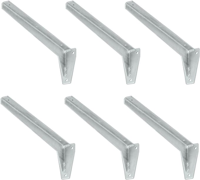 siwitec L-profielconsole 330 x 100 x 53 mm | Set van 6 plankdragers met een draagvermogen van 75 kg | Zware plankdrager | Profielconsole | Plankdrager