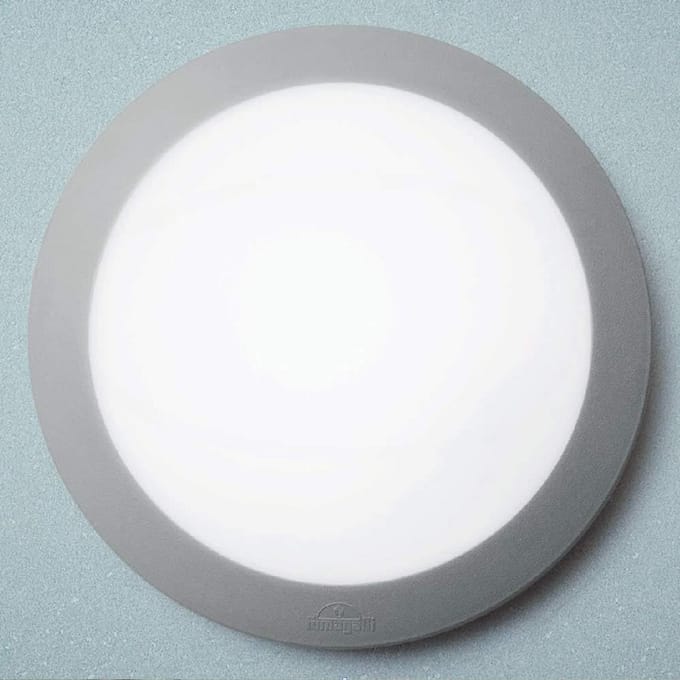 Ronde LED Plafondlamp Buiten en Binnen Grijs IP66 - E27 Fitting