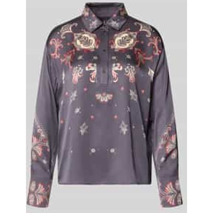 Blouseshirt met korte knoopsluiting
