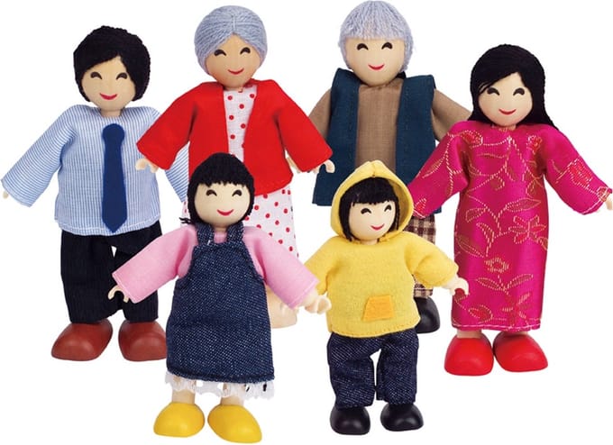 Hape Doll House Asian Family