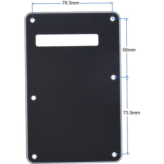 Pickguard Tremolo Cavity Cover Backplate Achterplaat 3-laags voor Stratocaster Moderne Stijl Elektrische Gitaar Zwart gray