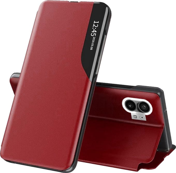 Hoesje geschikt voor Nothing Phone (1) - Techsuit eFold Book Case - Rood