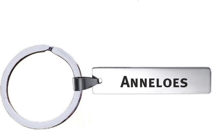 Sleutelhanger Met Naam - Anneloes - RVS