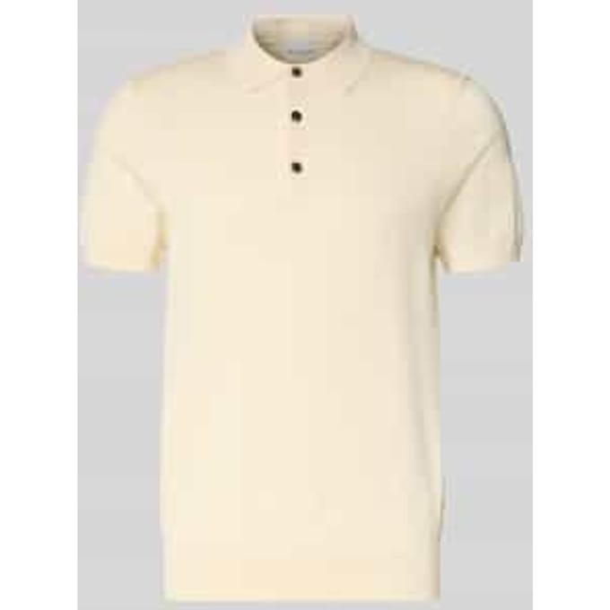 Slim fit poloshirt van lyocellmix met zijde aandeel