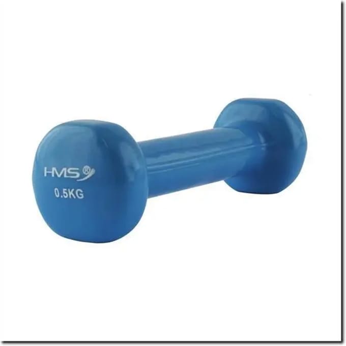 HMS Gietijzeren Dumbbell met Vinyl Coating - 0,5 kg