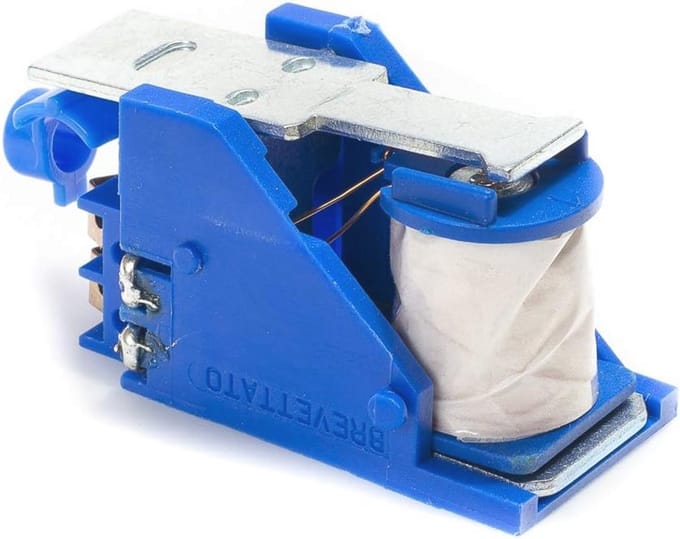 Spoelgroep voor elektrisch slot 12V - linkerhand - blauw nylon