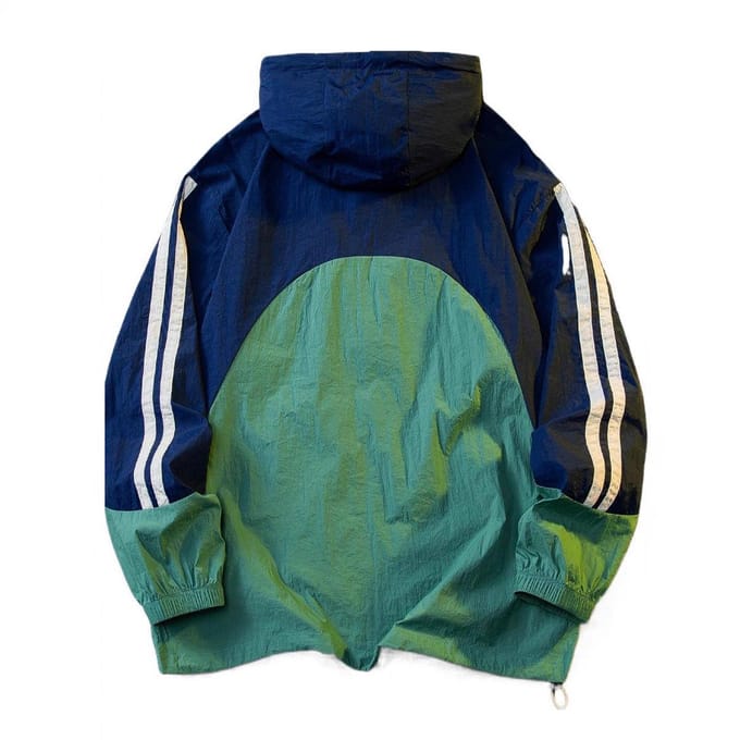 Herfst zomer casual lichte en dunne zonwerende jas splicing jas herenjas XL blue