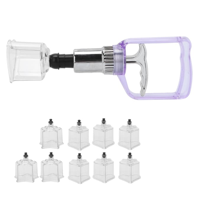 Professionele Vacuüm Zuignap Therapie Set Massage Zuignap Kit Pomp Pistool white