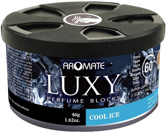 AIRE Luchtverfrisser LUXY COOL ICE Perfume Block. Houdbaarheid ca. 60 dagen
