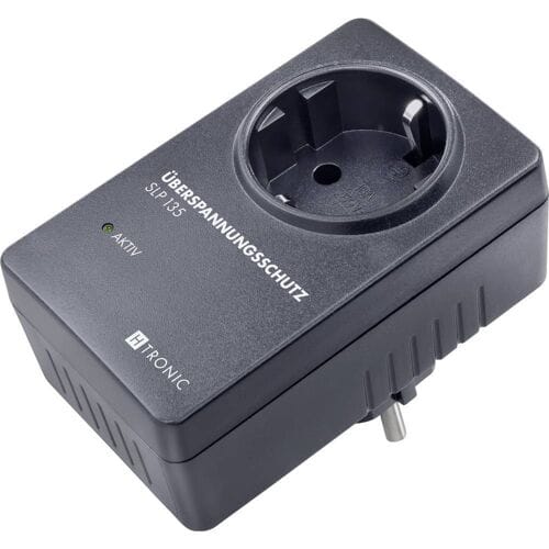 H-Tronic 1114790 Overspanningsbeveiliging tussenstekker Zwart