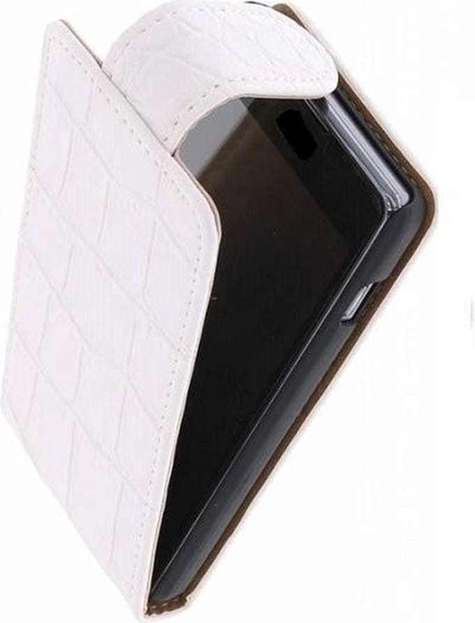 Samsung Galaxy S4 Mini - Wit Effen Classic Flipcase Hoesje