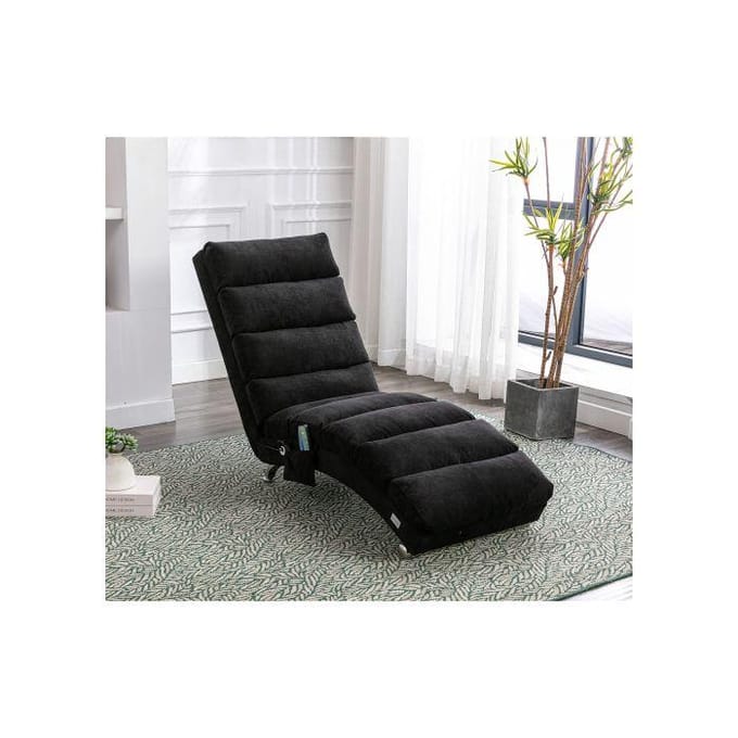 Fauteuil de massage d'intérieur - MUVOE - Sacklein - 5 modes de vibration - Dossier ergonomique - Noir noir
