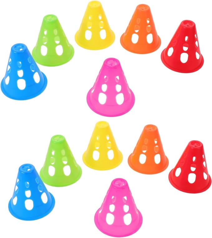 Mini Sportkegels - Trainingspionnen - Behendigheidstraining - Aerodynamisch ontwerp - 8 x 7.5 cm - Diverse kleuren