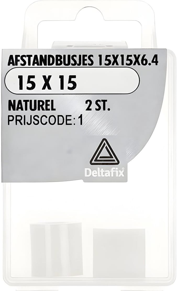 Deltafix - Afst.bus 15x15x6.4 naturel 2st