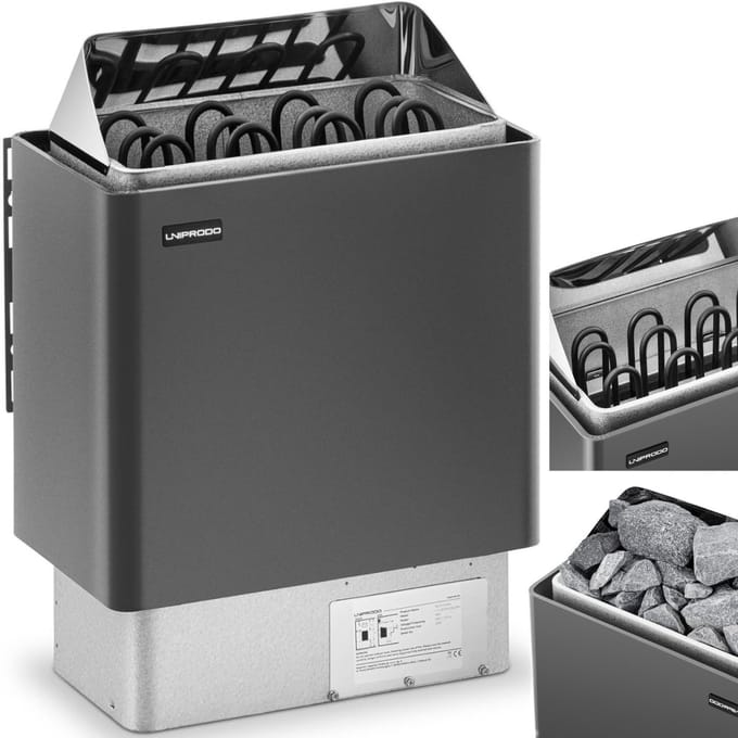 Uniprodo Saunakachel - 6 kW - 30 tot 110 ° C 10250221