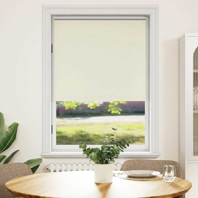vidaXL - Rolgordijn - verduisterend - 84,4x175 - cm - gebroken - wit