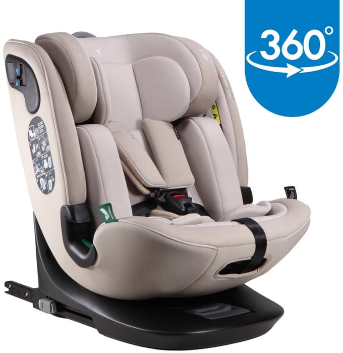 Cangaroo GTS Sandstone - 40-150 cm - 360° i-Size Autostoel - SPS - incl. base