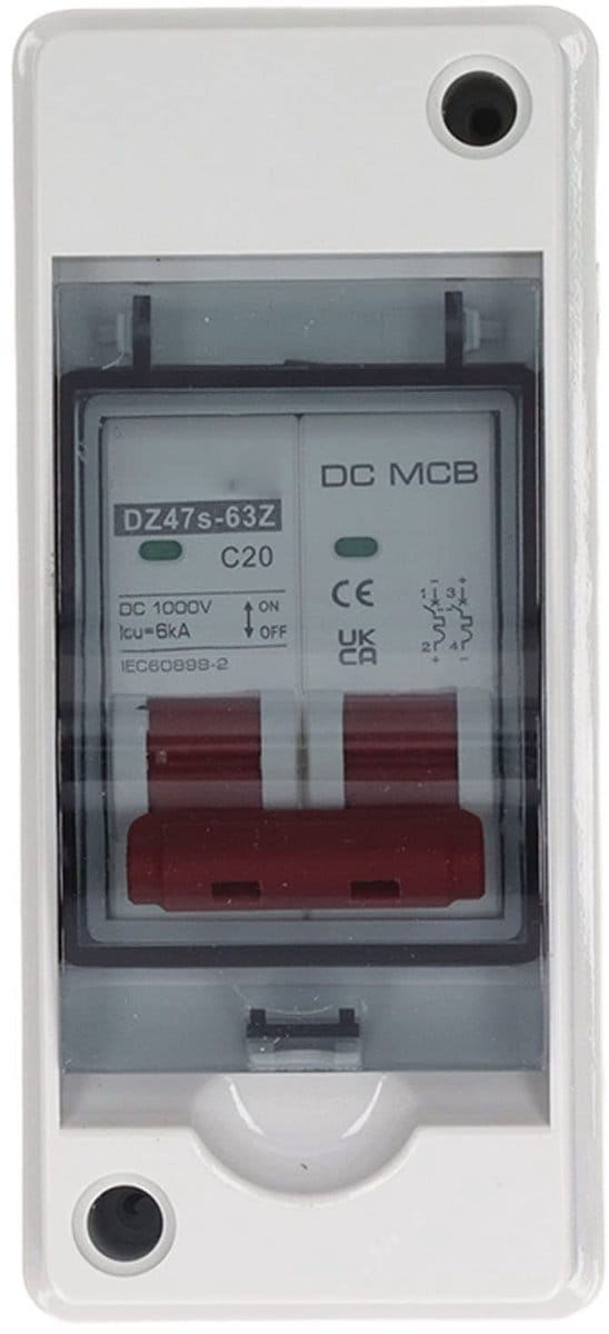 Waterdichte DC scheidingsschakelaar 20A voor zonne-energie systemen - IP65 overspanningsbeveiliging