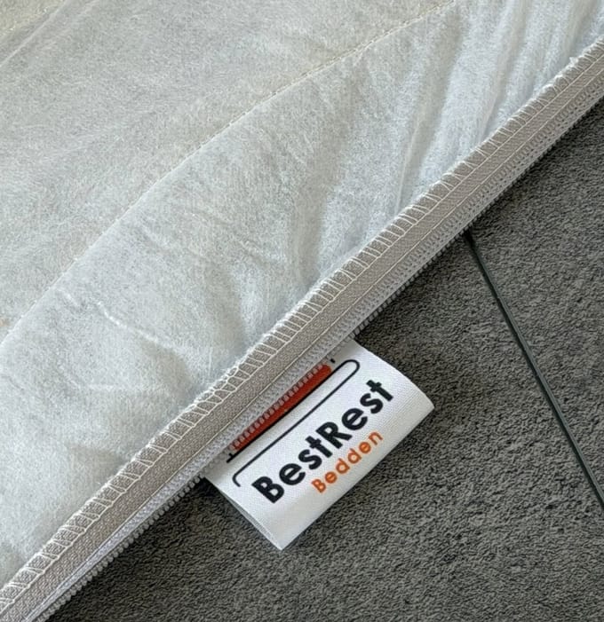 Bestrest Bedden - Matras Topper 140x190cm - 10cm Topdekmatras - Koudschuim - Hybridefoam - Tencel Hoes - OkoeTex - Wasbare hoes - Medium Ligcomfort