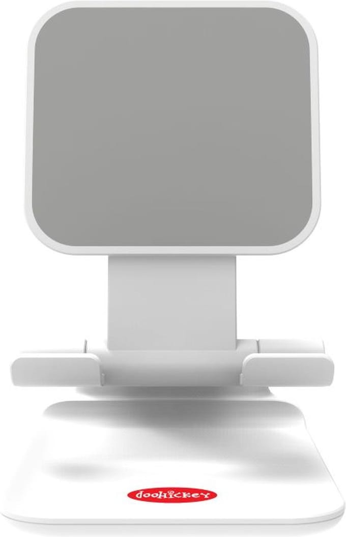 Orange Donkey Telefoon en Tabletstandaard – Wit – Tafelmodel smartphone en tablet houder opvouwbaar en verstelbaar - Ergonomische multi-angle tablethouder – Universeel: ook voor e-readers